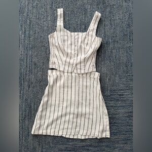 Old Navy Two Piece High Waisted Linen Blend Mini Skirt & Vest